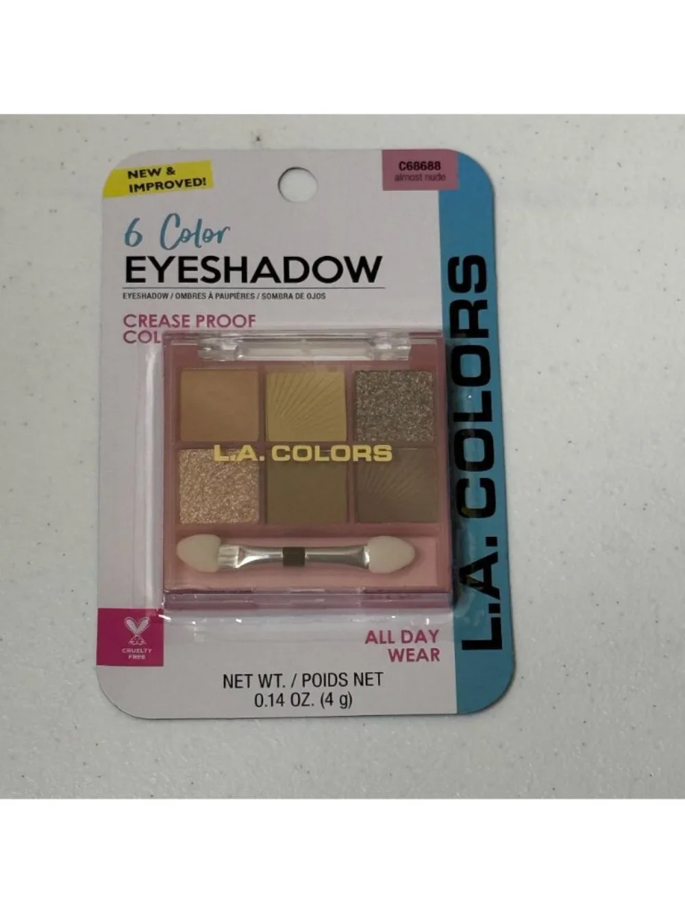 L.A. Colors Almost Nude Neutral 6 Color Eyeshadow Palette New